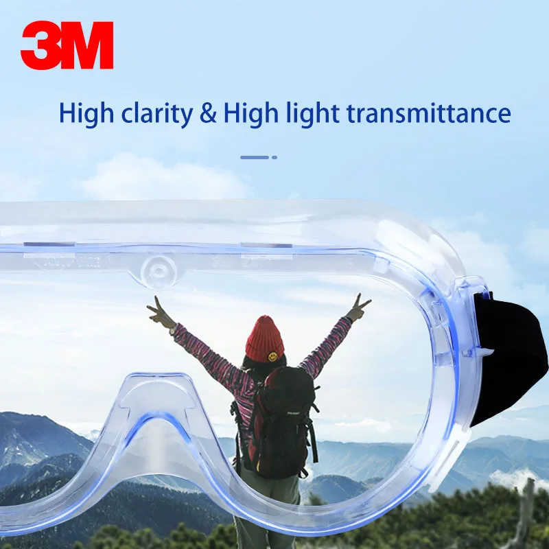 3M-gafas de seguridad 1621 para el trabajo, lentes de protección genuinas, antisalpicaduras, ácido y álcali, multiusos