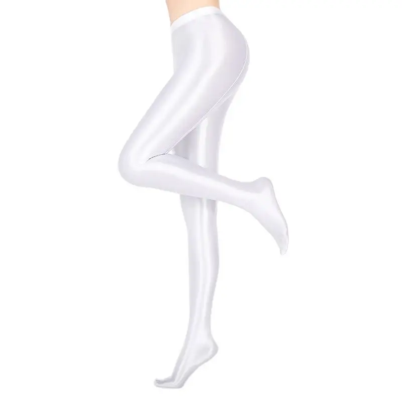 LEOHEX-High Waist Tights for Women, Spandex, Glossy, Opaque Pantyhose,Sexy Stockings, Yoga Pants, Sports Fitness, Shiny Leggings