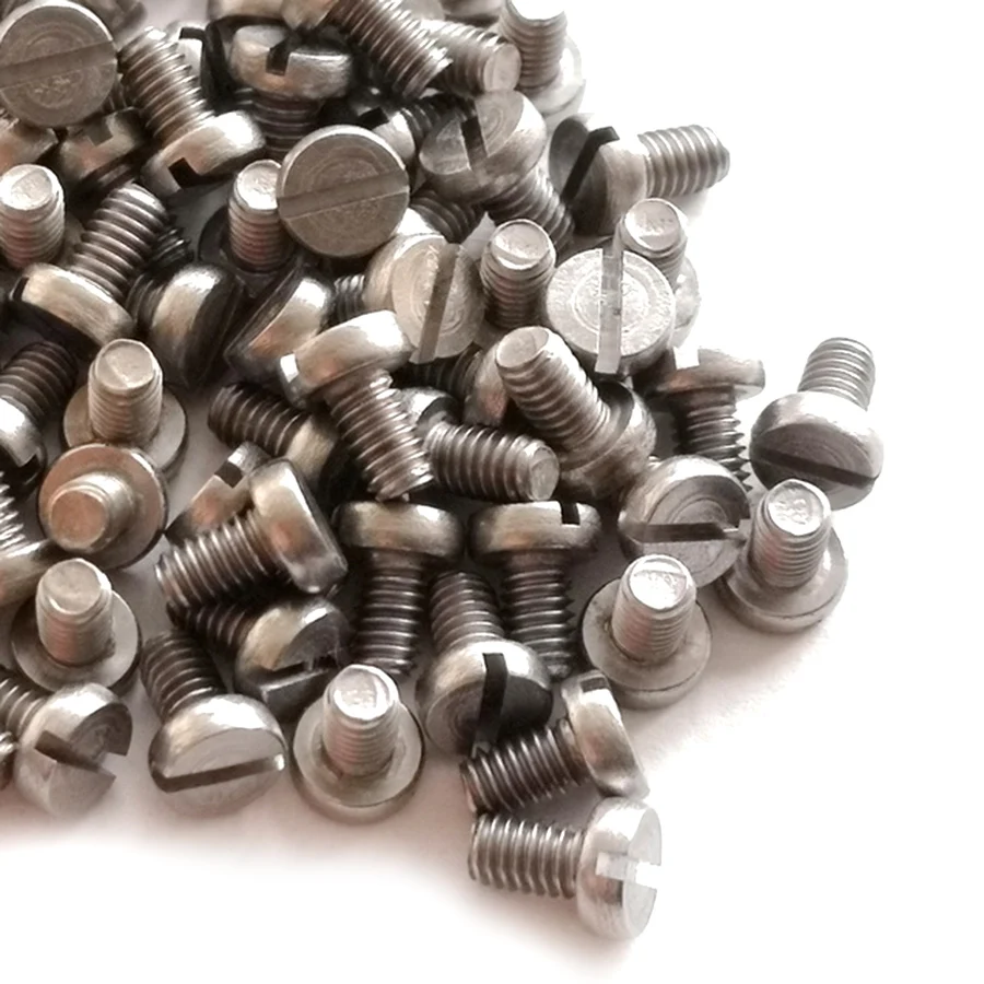 

m1 m1.2 m1.4 m1.6 m2 m2.5 m3Titanium Slot Screws ,gr2 Miniature Slotted Cheese Head Screw ,E023