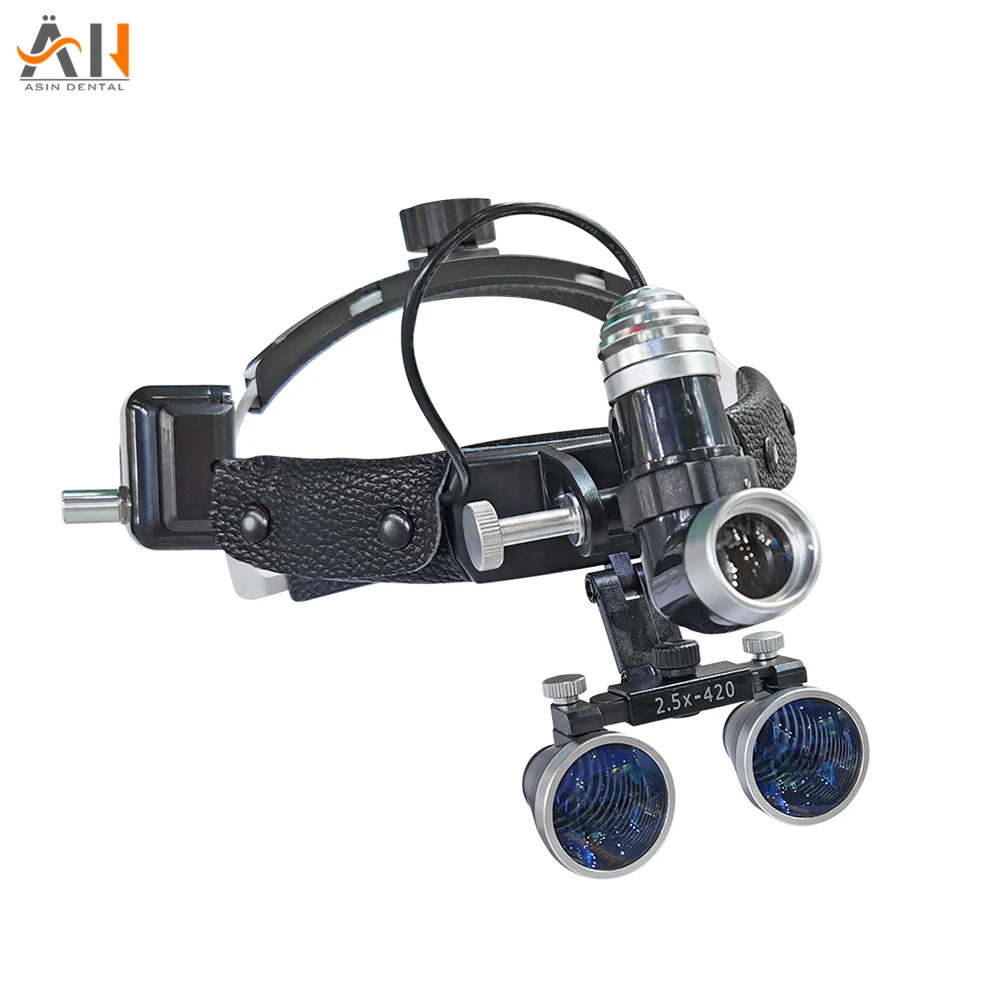 5W Dental LED Head Light Lamp 2.5X/3.5X Binocular Loupes Adjustable Brightness Spot Lab Headlamp Dentistry Surgical Headlight