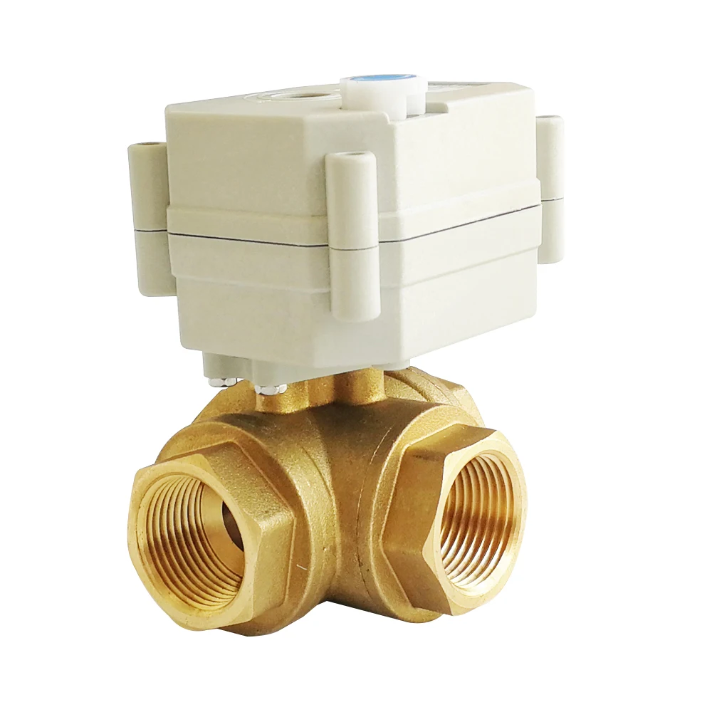 Power Off Automatic Closed Electric Valve IP67 CE AC/DC9-24V BSP/NPT 3/4'' DN20 Electrically Operated Valve For Fluid Mixing