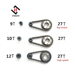 DIY electric skateboard gear wheels kit 04C 2 points Chain wheel gear 27 Gear Electric Diy Wheels