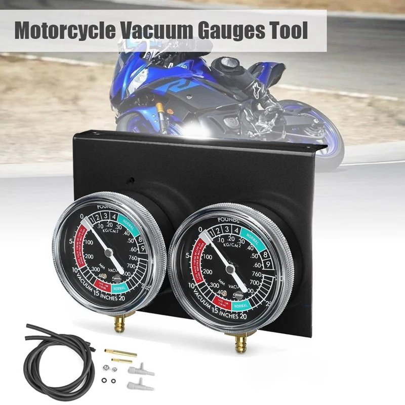 1set Motorcycle Carburetor Synchronizer Vacuum Gauges Tool Carb Vacuum Gauge Balancer for Yamaha/Honda/Suzuki Black