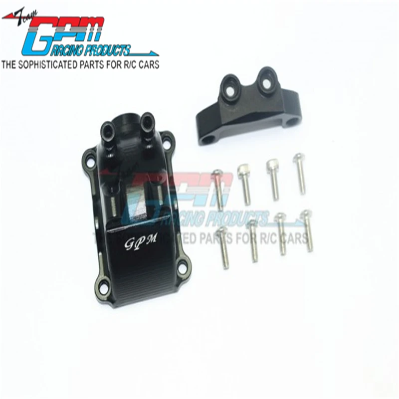 GPM ALUMINUM FRONT/REAR GEARBOX COVER+UPPER ARM STABILIZER -10PC SET FOR TAMIYA 1/10 TT-02 , TT-02T UPGRADE