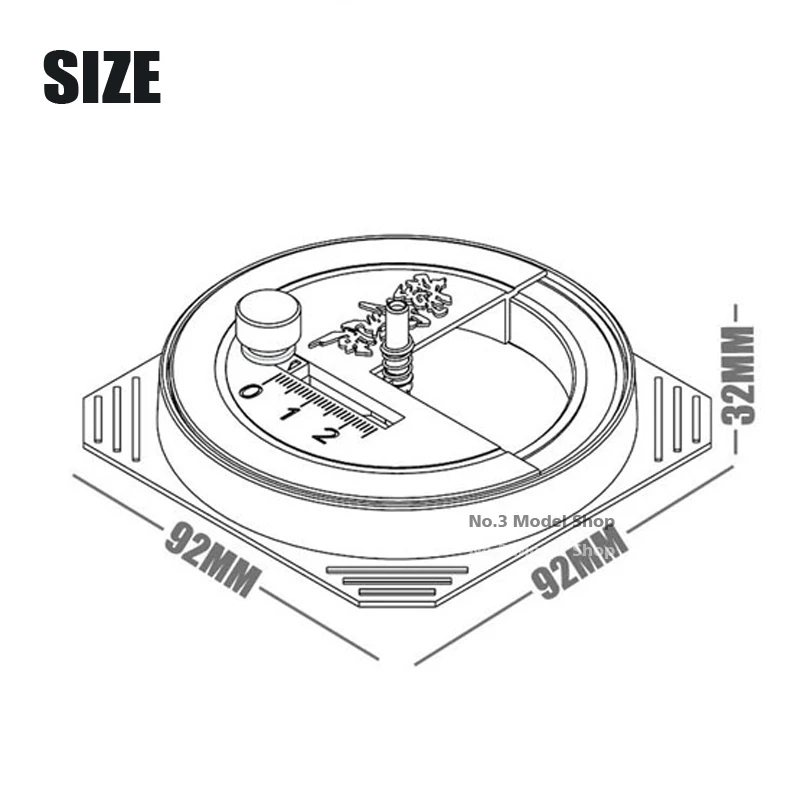 Stepless Adjustment Circular Cutter Easily Cut 1-50mm Round Stickers Mecha Model Making Tool