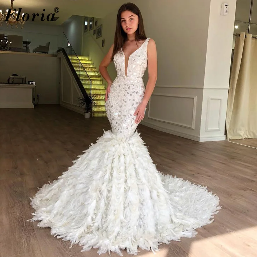 2021 Witte Mermaid Prom Dresses Lange Veren Cocktail Jurken Turkse Couture Wedding Party Jurken Custom Vestidos De Fiesta