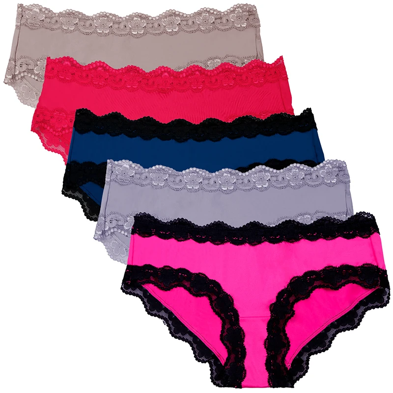 High Quality Women Underwear Set 5pcs/Pack Panties Solid Color Smooth Female Briefs Low Rise New Ladies 2020