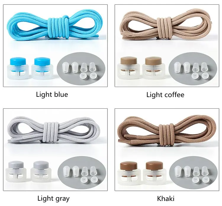 Elastische, runde Schnürsenkel mit Verschluss für Kindersneaker, Schnürsenkel ohne Binden, Schnürsenkel für Kinder und Erwachsene, Schuhbänder. – Detail 15