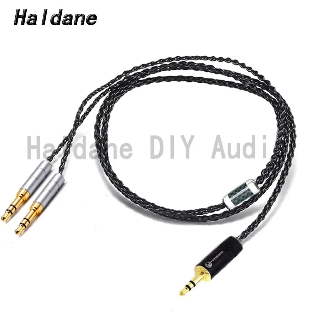 Haldane HIFI Silver Plated Headphone Upgrade Cable for Sundara Aventho focal elegia t1 t5p D7200 D600 D7100 MDR-Z7 Headphone DIY