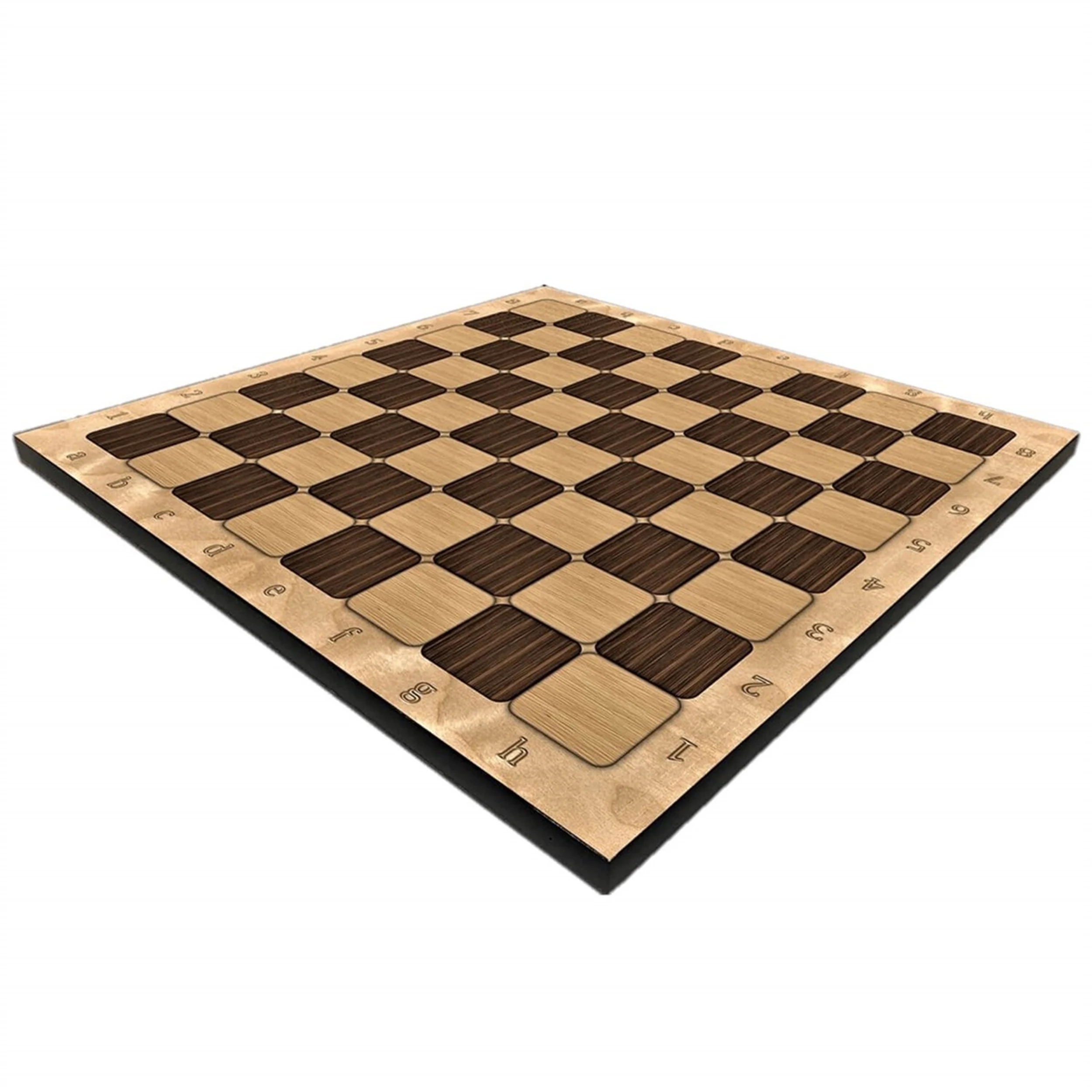 

Wooden Chess Board Theme Patterned Rustic 37x37 cm