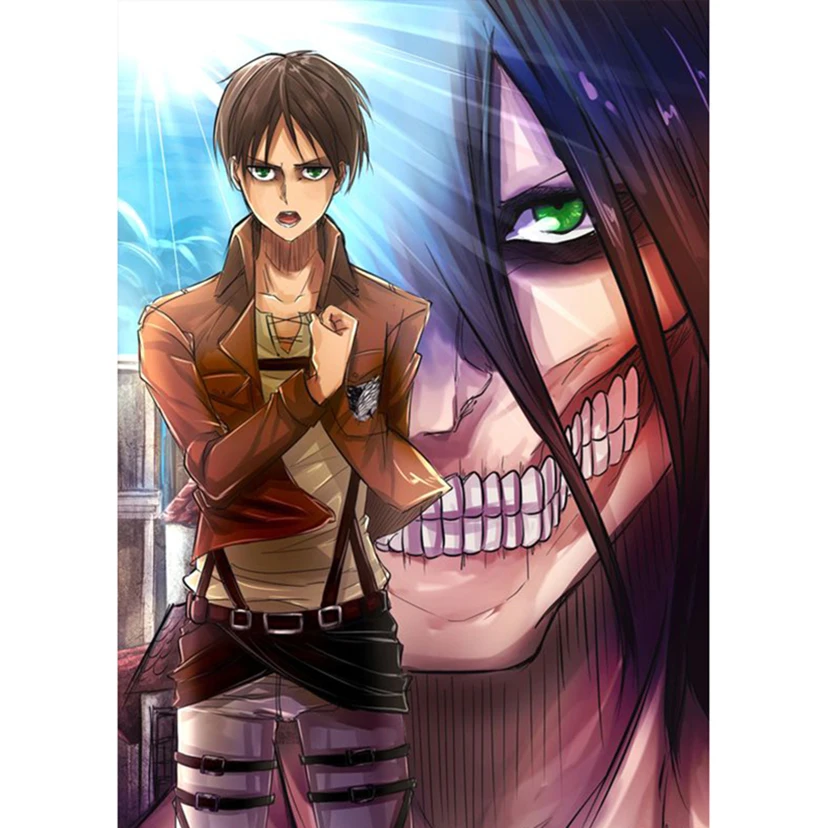 

New 3d Diamond Embroidery Attack On Titan 5d Diamond Painting Full Square Rhinestones Picture Diamond Mosaic Beadwork WG1250