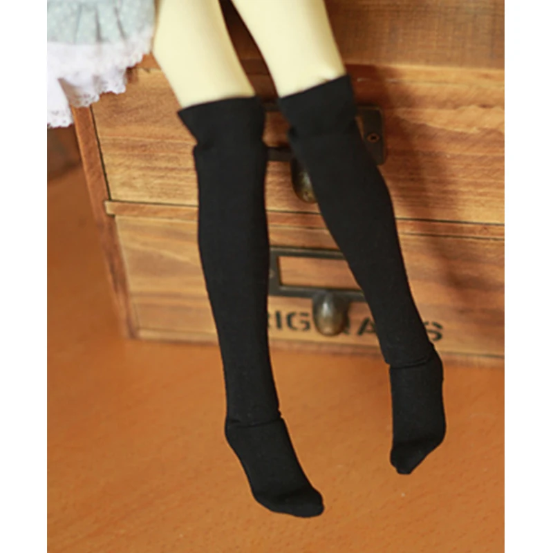 BJD doll socks white color knee socks for 1/12 1/8 1/6 1/4 1/3 BJD uncle DD SD doll black socks doll accessories doll clothes