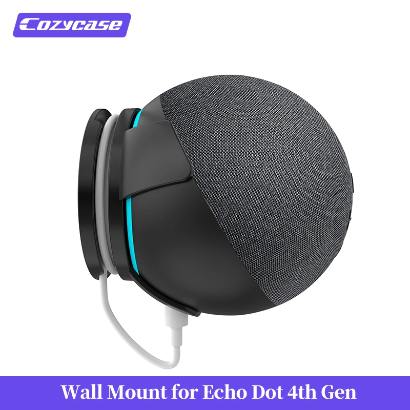Cozycase Supporto Da Parete Per Echo Dot 5ª Gen (2022) - Bianco, Con Viti E Adesivo 3M, Suono Impeccabile, Salvaspazio