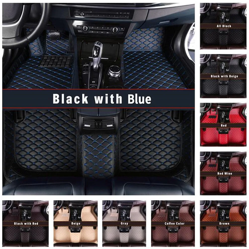 Custom Leather Car Floor Mats For Seat Ateca Arona Ibiza Leon Toledo Leon ST CUPRA Auto Foot Mat Car Styling Accessories Covers