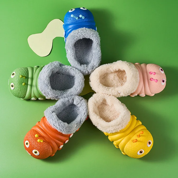 Cartoon Winter Kids Shoes Slippers Baby Slippers Boy Girl Winter Indoor Children Slippers Non-slip Soft Bottom Home Shoes Sophia