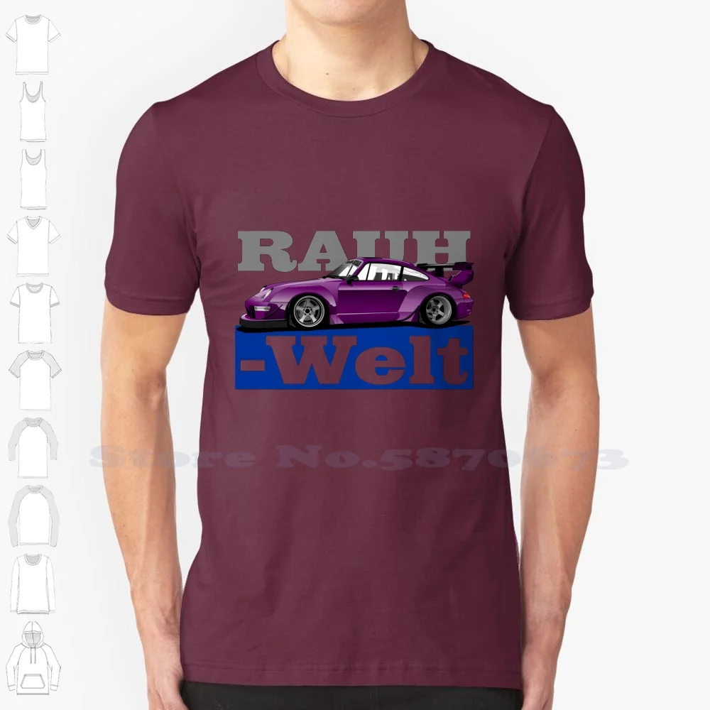 Purple Rauh Welt Begriff 100% Cotton T-Shirt Rauh Welt Rwb Japan Tuner Automotive Modified Engine Speed Lifestyle Abstract