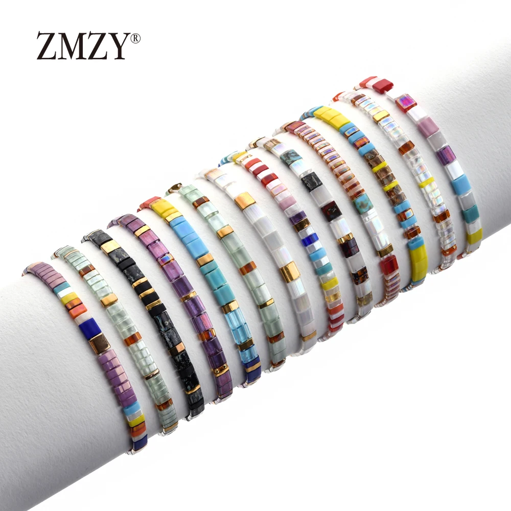 ZMZY Luxury New Bead Bracelet Women Bohemian Miyuki Bracelet Men Vintage Jewelry Boho Tila Beads Bracelet Mujer Filament