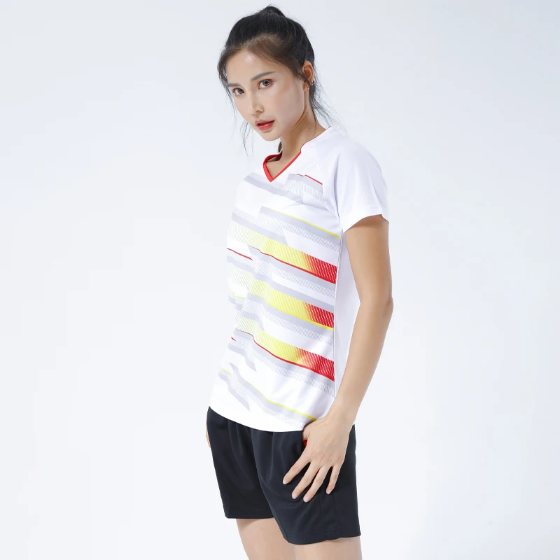 Badminton Women Short Sleeve Sets Breathable Shirts Tennis Quick Dry Running Sport Fitness Training T Shirts Shorts Team Suits