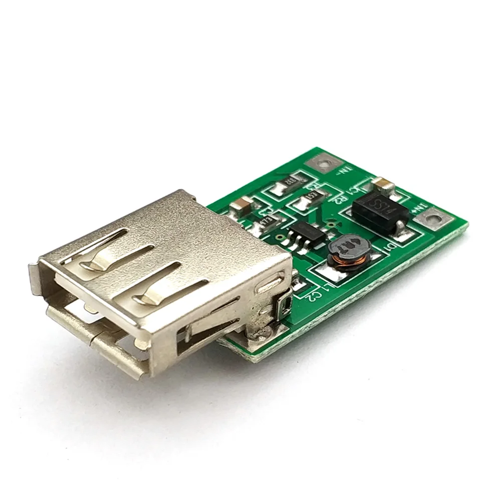 0.9V ~ 5V To 5V 600MA ชาร์จ USB Step Up โมดูล Mini DC-DC Boost Converter สีเขียว
