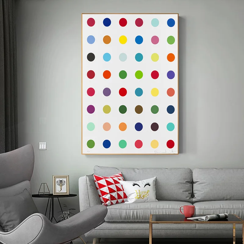 DAMIEN HIRST Canvas Painting Dot Pictures Printed On Canvas Modern Abstract Art Butterfly Canvas Wall Art Decoration Paintings