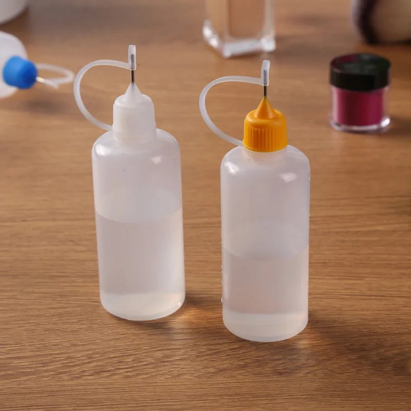 10/20/30/60ML Needle Tip Bottles Empty Applicator Bottles Liquid Glue Dropper DIY Paints Paper Art Multifunction Mixed Colors