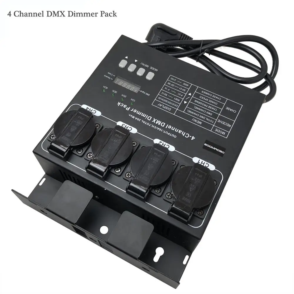 

DMX Dimmer Rear Controller Pack 4 Channels 1kw Switch Pack Auto/DMX 512 Light Dimming Mode For Stage Light Effect Fixture