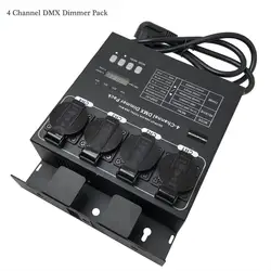 DMX Dimmer Rear Controller Pack 4 Channels 1kw Switch Pack Auto/DMX 512 Light Dimming Mode For Stage Light Effect Fixture