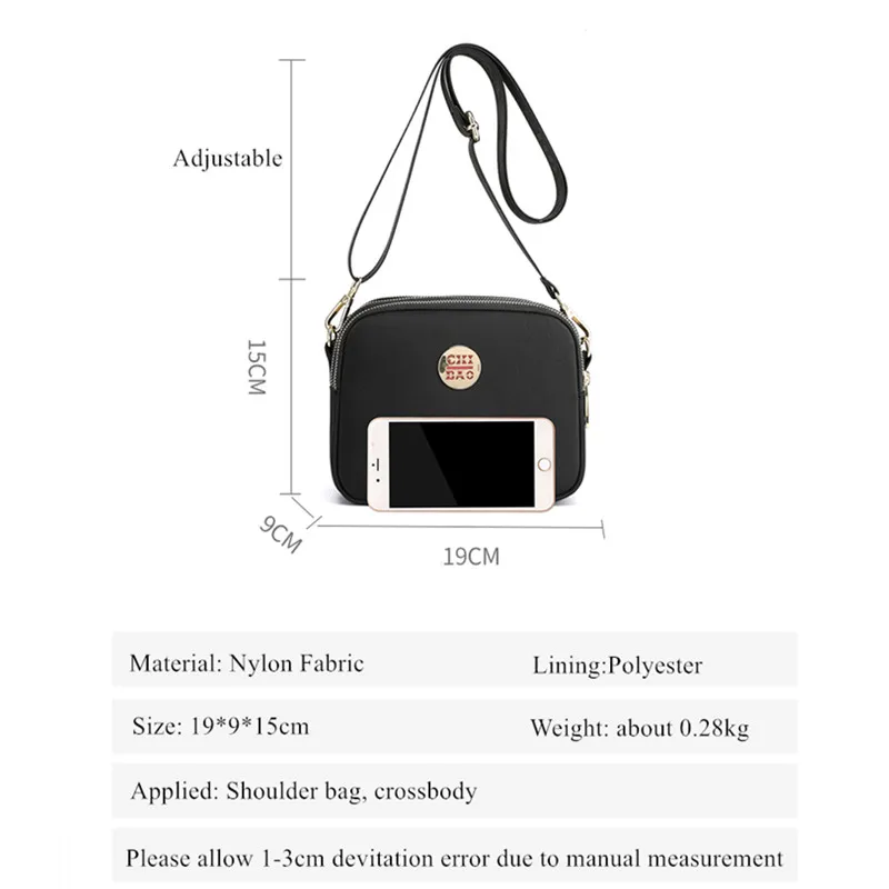 Vento Marea Small Crossbody Bags For Women 2020 Shoulder Bag Over The Shoulder Waterproof Phone Purse & Handbag 3 Zipper Pockets