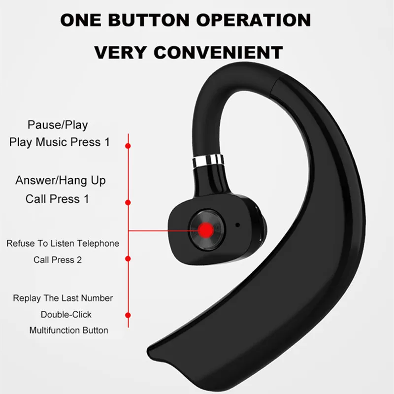 Newest Bluetooth Business Earphone Microphone Headset Handsfree for Driving Car for sony redmi k20 pro fones frete gratis