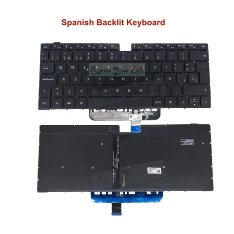 Clavier rétro4.2 espagnol pour ordinateur portable Huawei MatePle, Royaume-Uni, États-Unis, 2Hrer CQéventuelles H80121, D14, 2020, D15, 9Z.NG2LN.001, SP, ES, LA