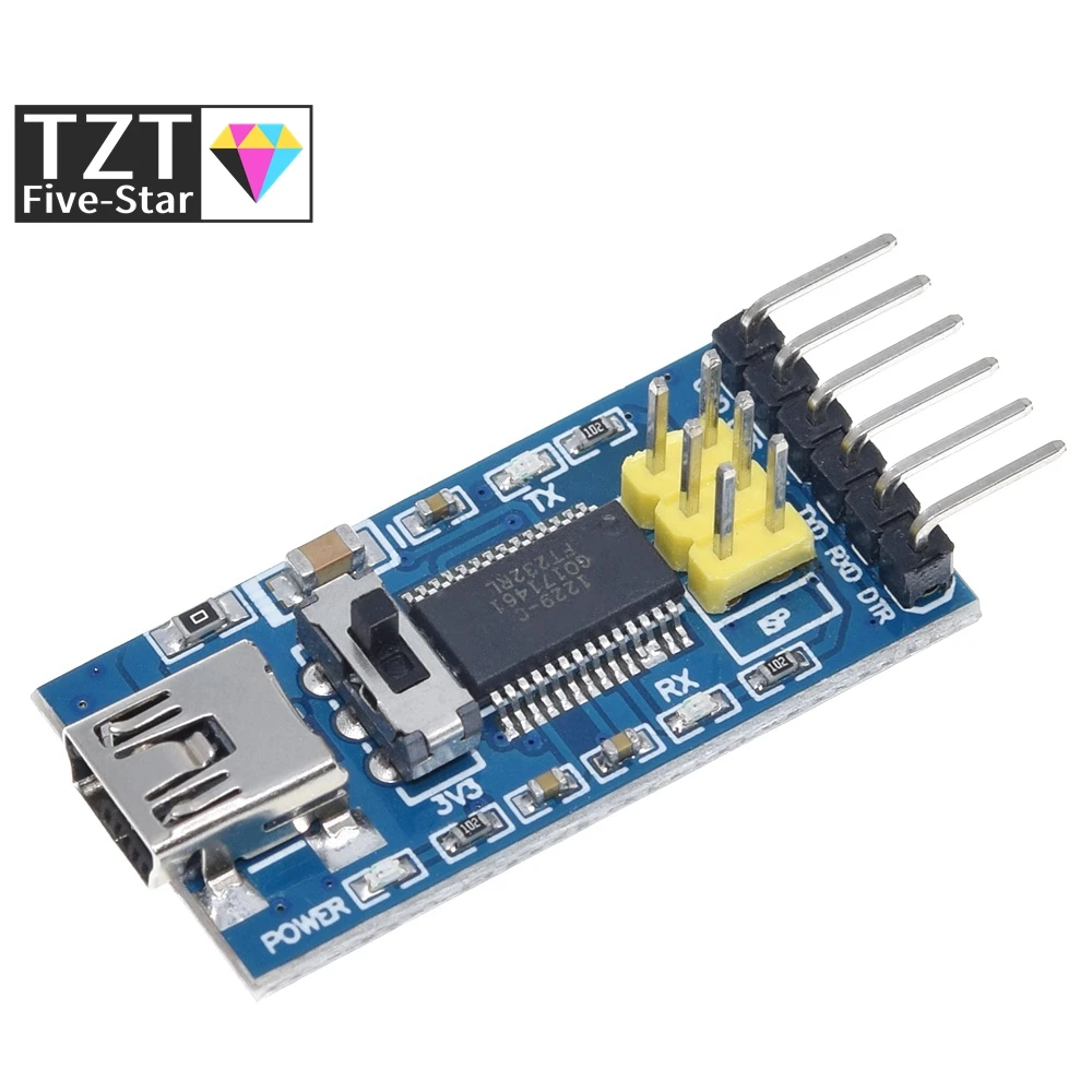 Basis-Breakout-Board für Arduino FTDI FT232RL USB-zu-TTL-Seriell-IC-Adapter-Konvertermodul für Arduino 3.3V 5V FT232-Schalter – Detail 4
