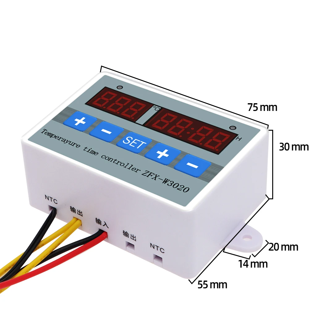 ZFX-W3020 Temperature Time Controller Thermostat Control  Controller Thermoregulator Timer Control Module 12V/24V/220V 20%off