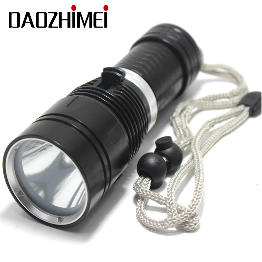 Super Bright LED Diving Flashlight Underwater Waterproof Dive Outdoor Camping Tactical 26650 Lantern With Stepless dimming torch