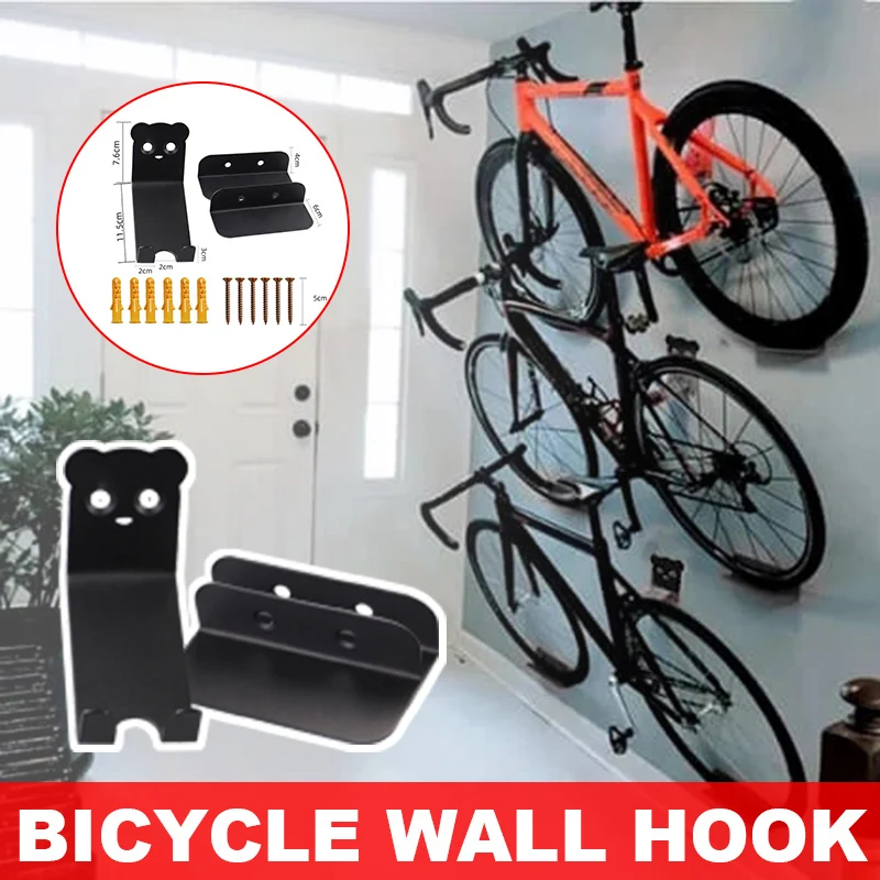 

Bicycle Wall Metal Bracket Hook Road Mountain Bike Wall Hanging Bicycle Rack Holder Bike Accessories Drop Shipping