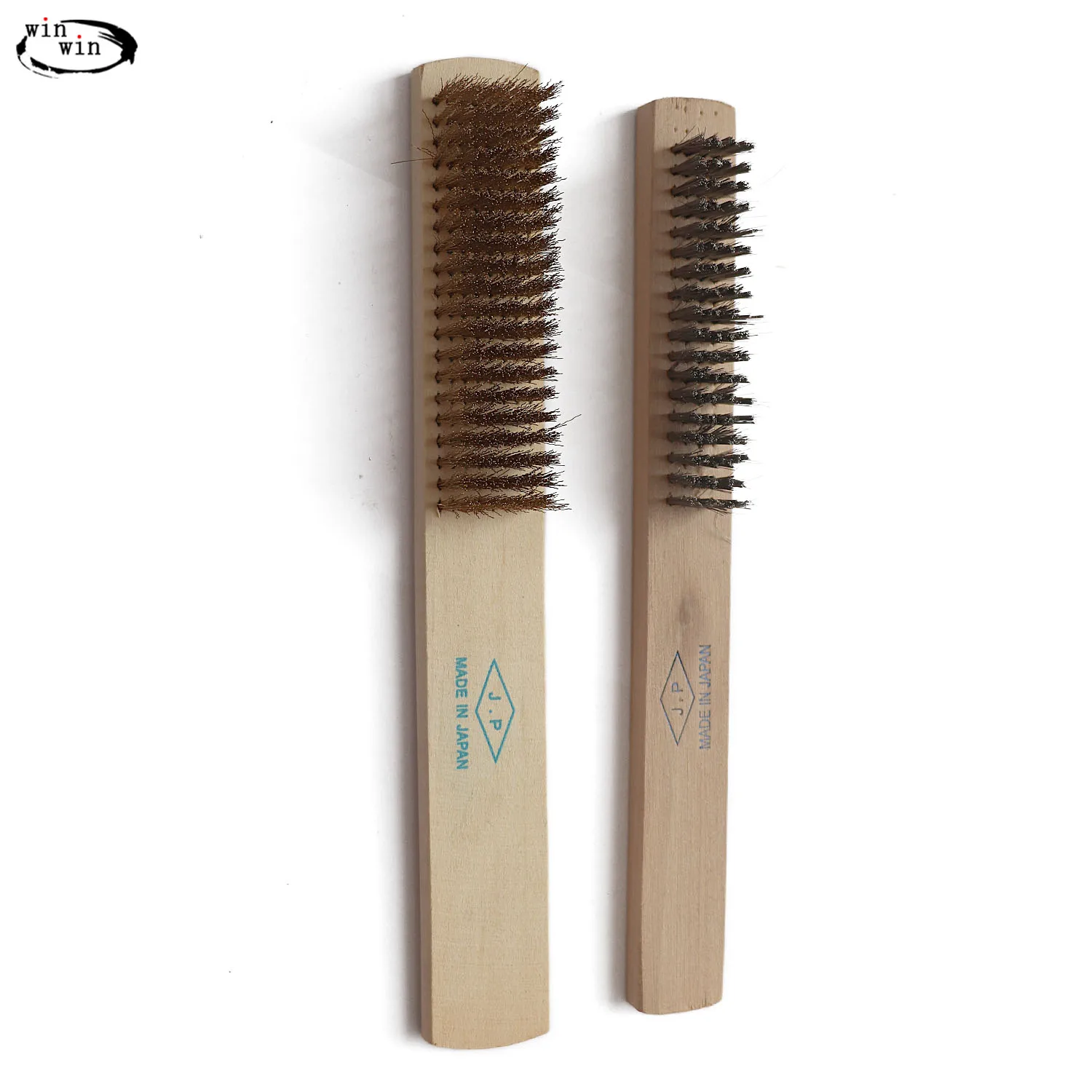 1 Piece Copper Wire Brush - Brass Wire Copper Brushes with Wooden Handle for Polishing or Surface Texture Removal on Soft Metals