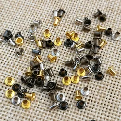 1.5mm 2mm2.5mm handmade DIY baby doll clothes small eyelet nail solid brass grommets  Tiny Grommets Eyelets Self Backing 400pcs