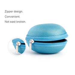 Hold Case Storage Carrying Hard Bag Box For Earphone Headphone Earbuds Memory Card Black Blue Red Color