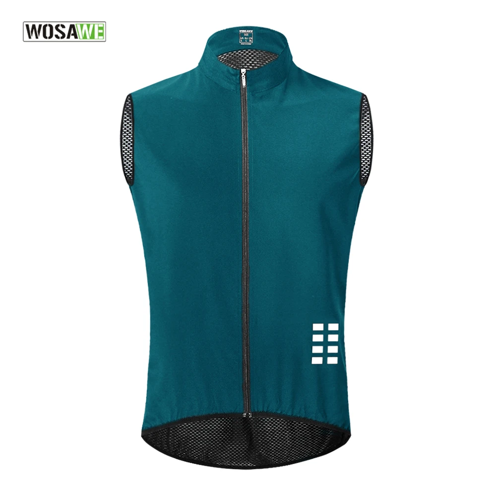 WOSAWE Quick Dry Cycling Vest Lightweight Ciclismo Mtb Bike Sleeveless Jersey Reflective Breathable Running Cycling Gilet