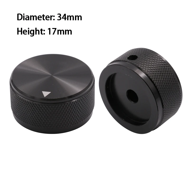 KYYSLB 34 25มม.อลูมิเนียมอัลลอยด์Knob CDเครื่องขยายเสียงAmplifier Volume Potentiometerลูกบิดฟันหมวก