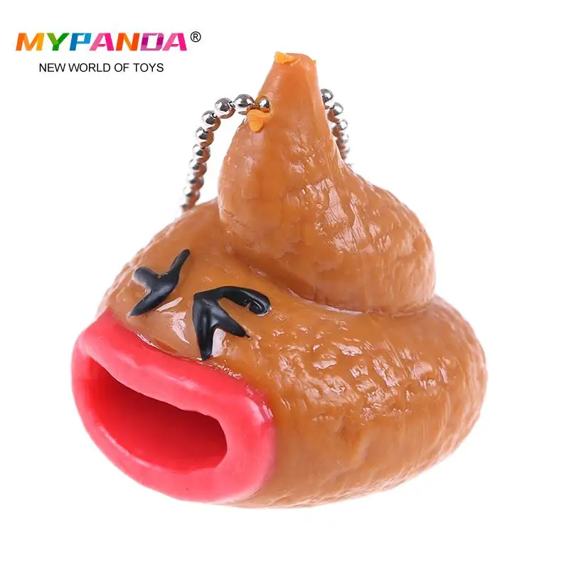 New Funny Poop Keychains Emoticon Toy Pop Out Tongues Novelty Fun Little Tricky Prank Antistress Toy For Kids Or Children