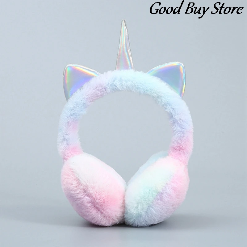 Animal Headphones Warmer Children Sequins Unicorn Fur Earmuffs Popular Plush Earflap Kids Ears Cover Lovely Headwear Soft Warm