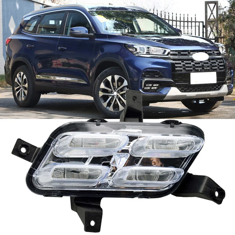 Yasong LED Front Driving Light For Chery Tiggo 8 2018-2019 Running Lamp Car Styling Daytime Light DRL Daylight Bumper Fog Lamp