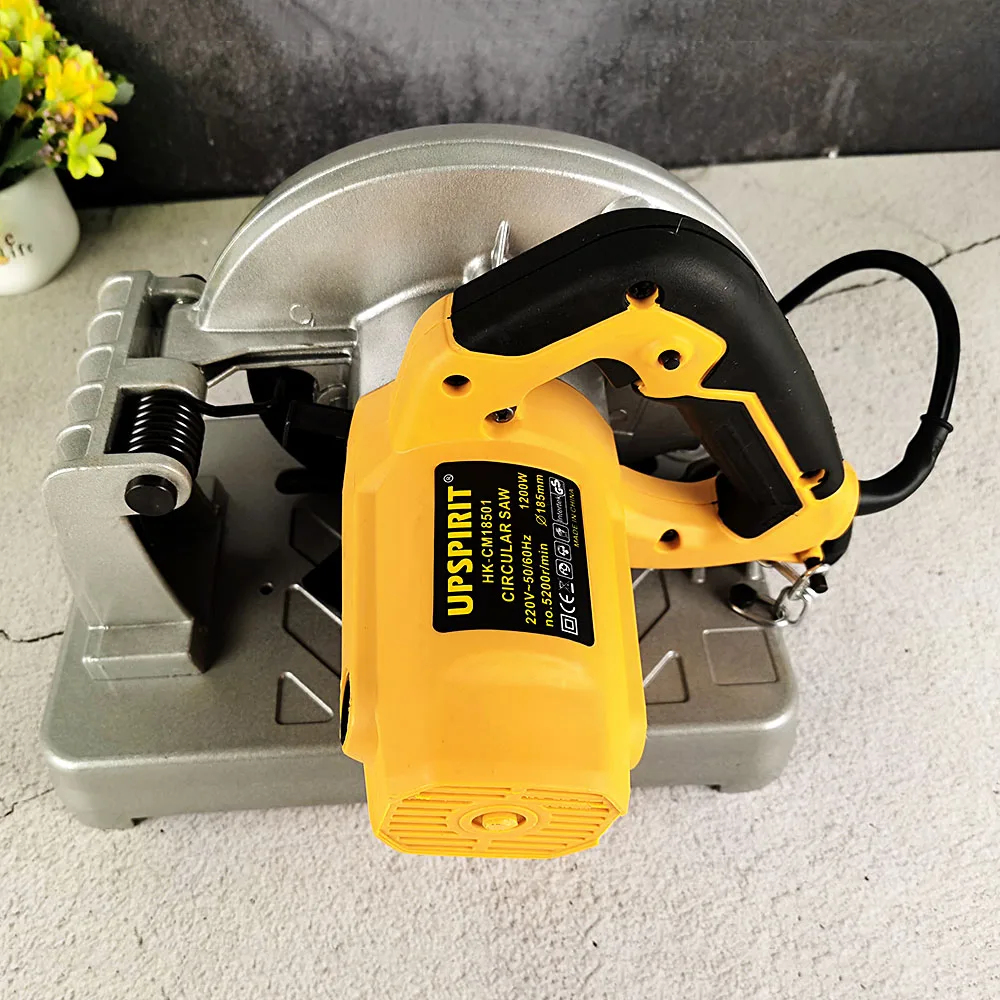 Electric Saw Cutting Jig Saw Variable Speed​ 1200W 185mm 45° Metal Profile Machine Desktop Aluminum Material Steel Wood 7 Inch