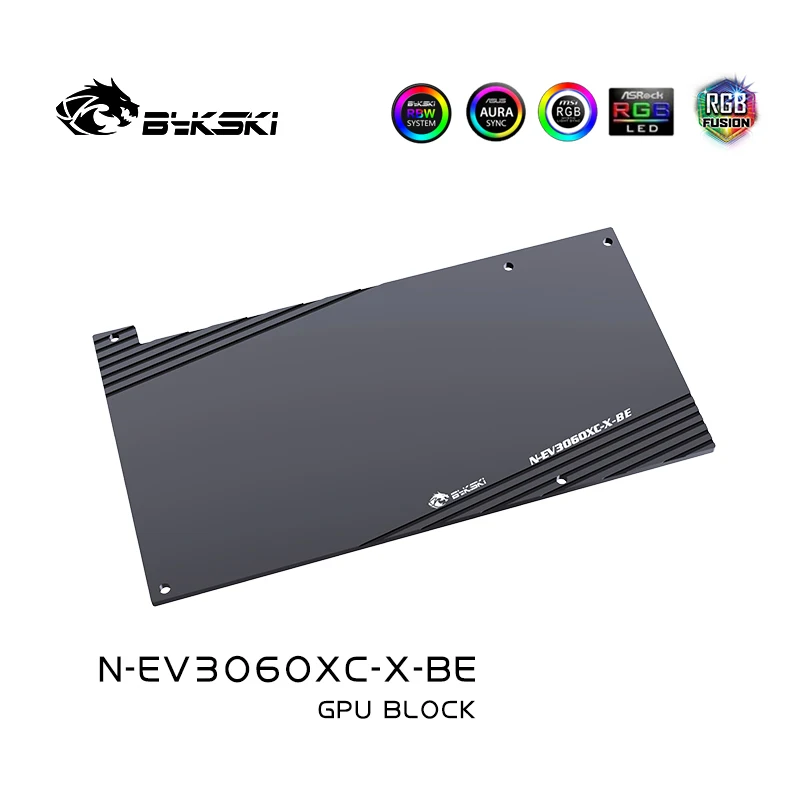 Bykski N-EV3060XC-X GPU cooler Water Block for Public EVGA RTX 3060 XC 12GB Graphics Card cooled backplane Radiator coolling