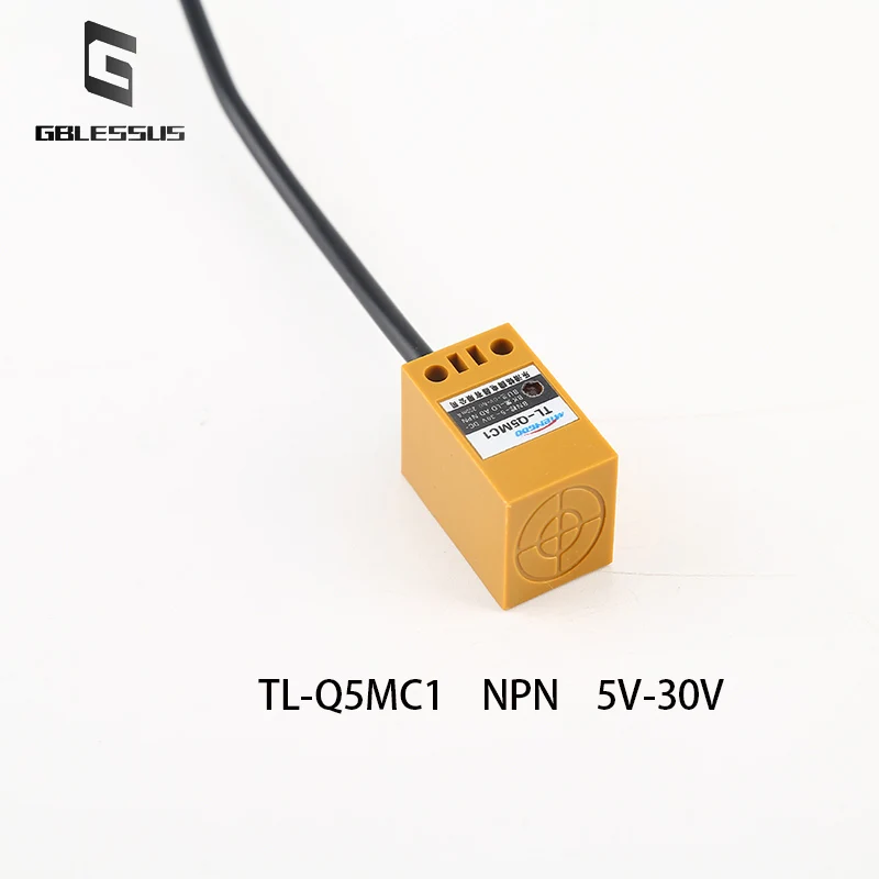 TL-Q5MC1 Square Magnetic Sensor Proximity Switch NPN 3-wire Normally Open Seneor 5V-24V Yellow Corner Column Type