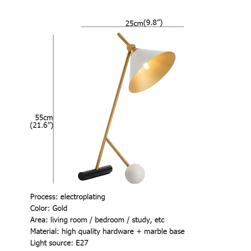Hongcui Modern Table Lamp Design E27 Reading White Desk Light Home Bedside LED Eye Protection For Children Bedroom Study Office