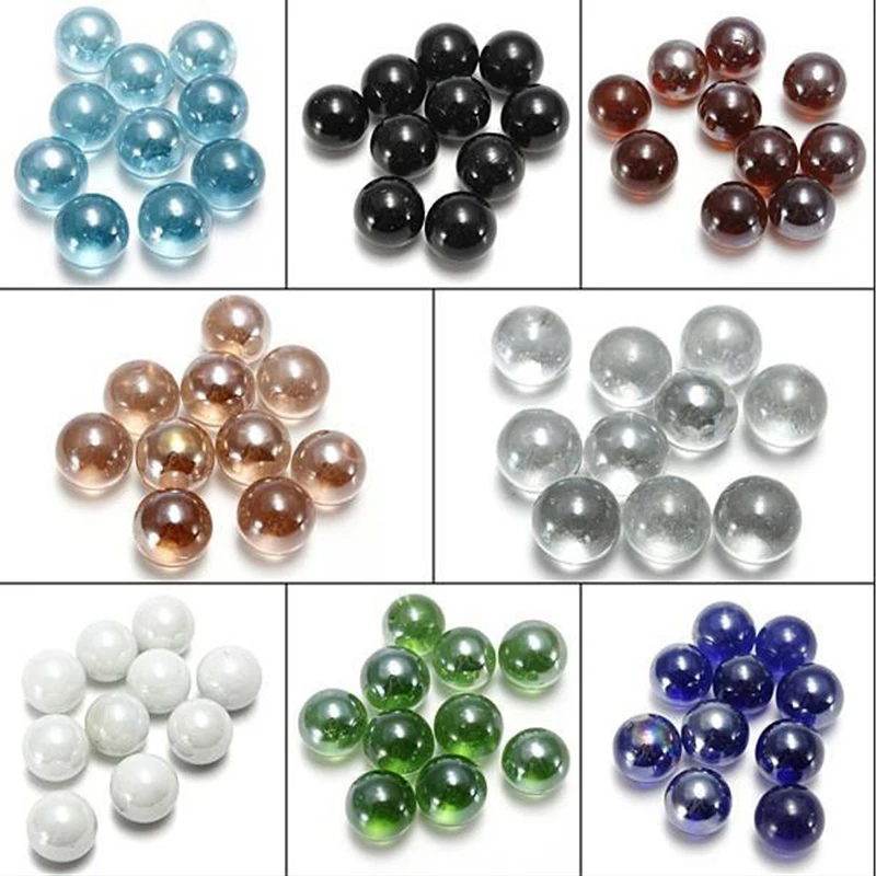 50pcs glass ball 16 mm cream console game pinball machine cattle small marbles pat toys parent-child machine beads