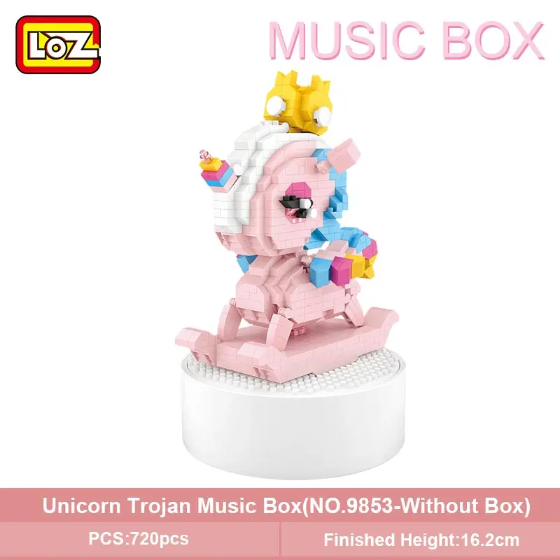 LOZ Diamond Blocks Music Box Sun Flower Mini Bricks Building Blocks Set Kids Assembly Pixels Gift Hobby Early Education Toys