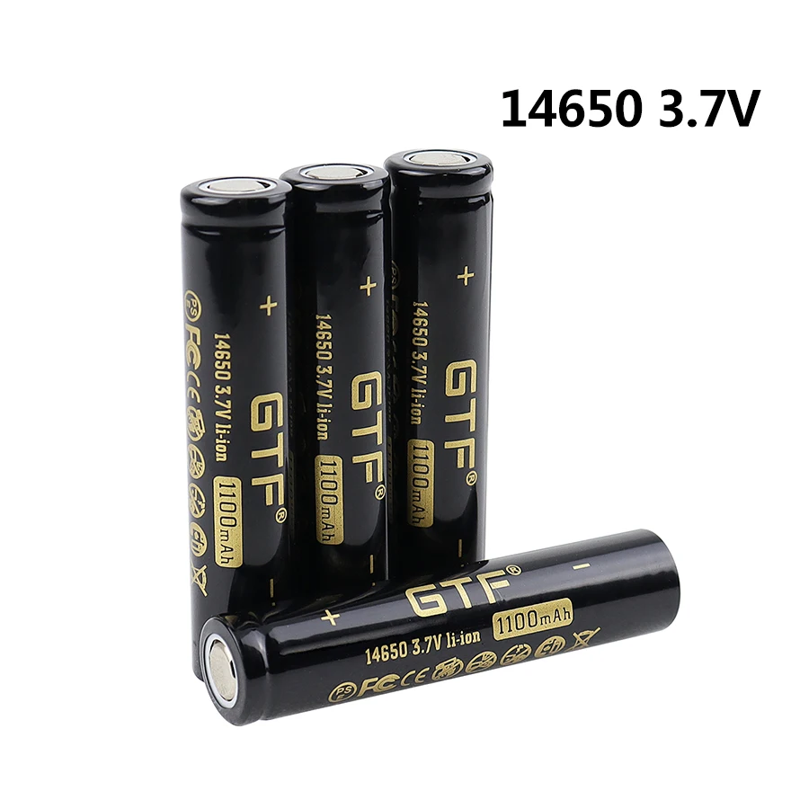 Original 3.7V 14650 Lithium Battery 1100mah 14650 Rechargeable Li-ion Battery for Electric Razor Megaphone Flashlight Battery