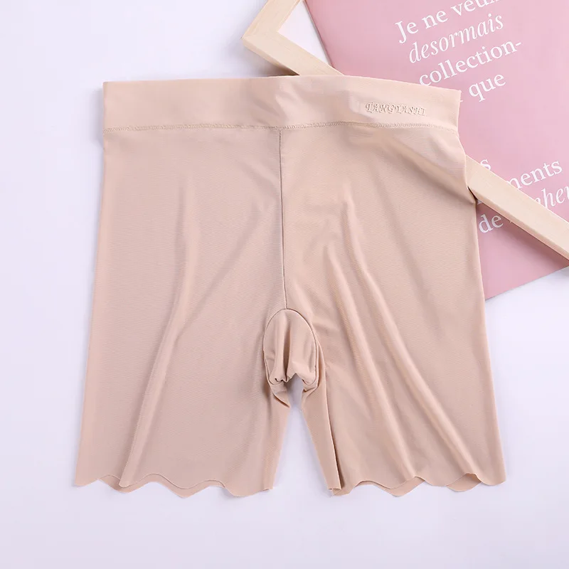 Women Safety Short Pants Big Size Ice Silk Seamless Female Boxer Boyshort Under Skirt Ladies Safety Pant